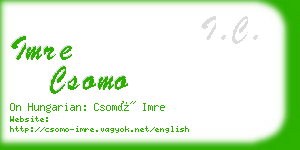 imre csomo business card